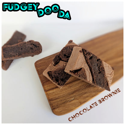 Photo of homemade chocolate brownie fudge.